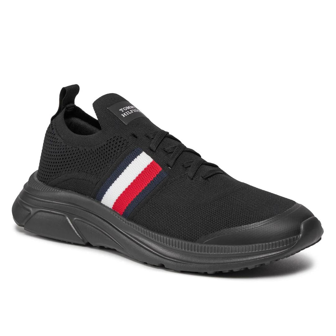 Tommy Hilfiger Modern Runner Knit Stripes Ess Sneakers FM0FM04798-BLK - Black / 45