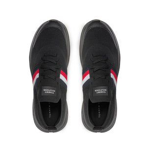 Tommy Hilfiger Modern Runner Knit Stripes Ess Sneakers FM0FM04798-BLK - Black / 45