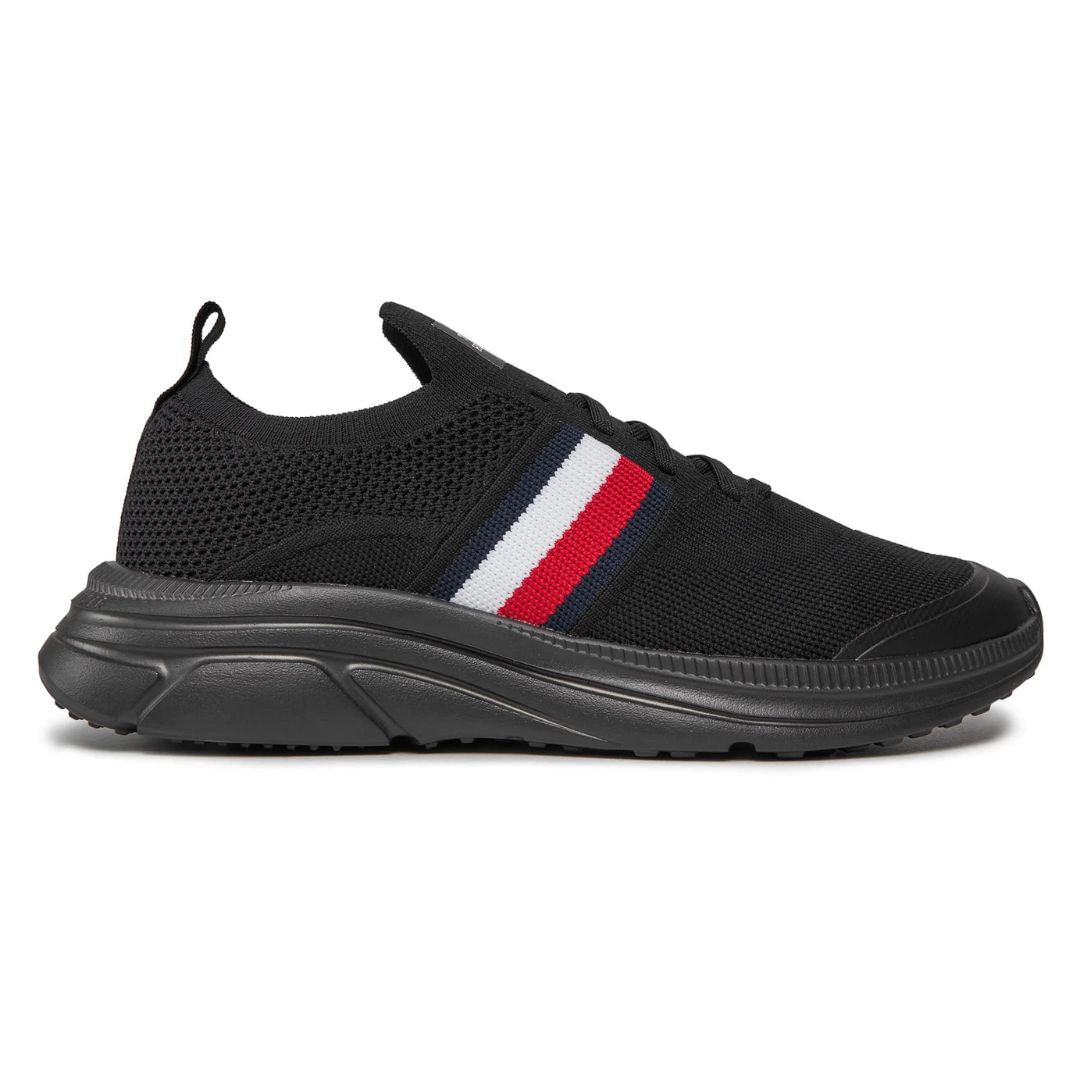 Tommy Hilfiger Modern Runner Knit Stripes Ess Sneakers FM0FM04798-BLK - Black / 45