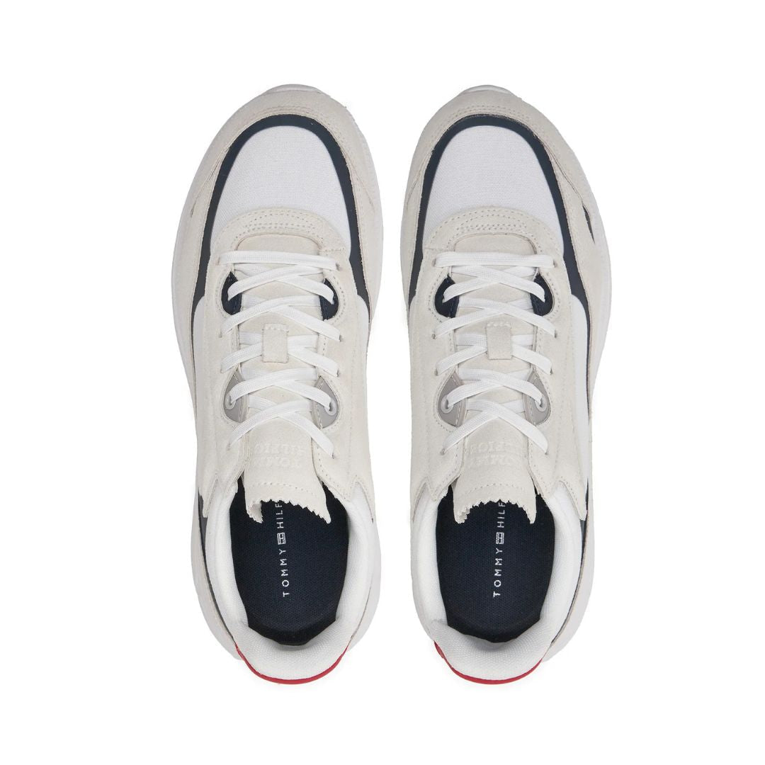 Tommy Hilfiger Modern Runner Tech Print Sneakers FM0FM05123-WHT - White / 45