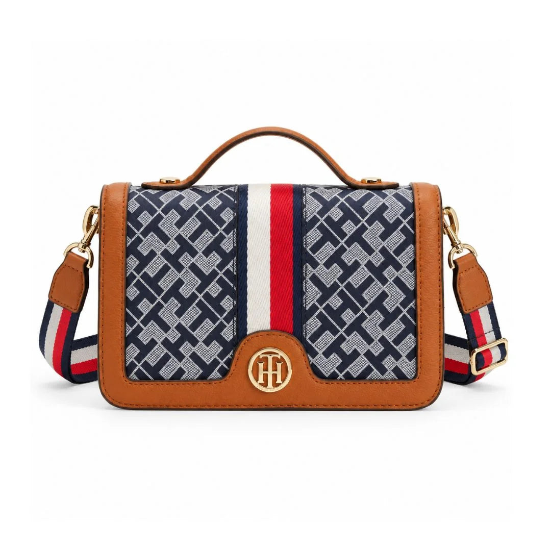 Tommy Hilfiger Monogram Crossbody Bag - BLU - Blue