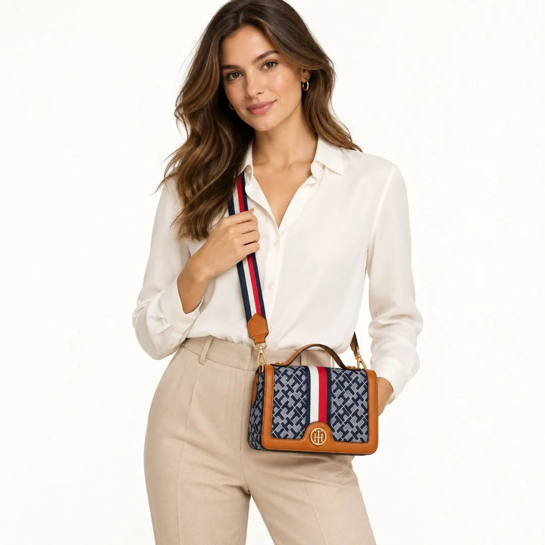 Tommy Hilfiger Monogram Crossbody Bag - BLU - Blue