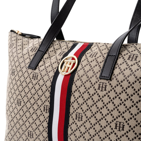 Tommy Hilfiger Monogram Tote Bag - BEG - Beige