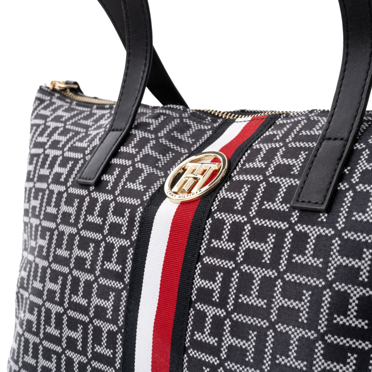 Tommy Hilfiger Monogram Tote Bag - BLK - Black