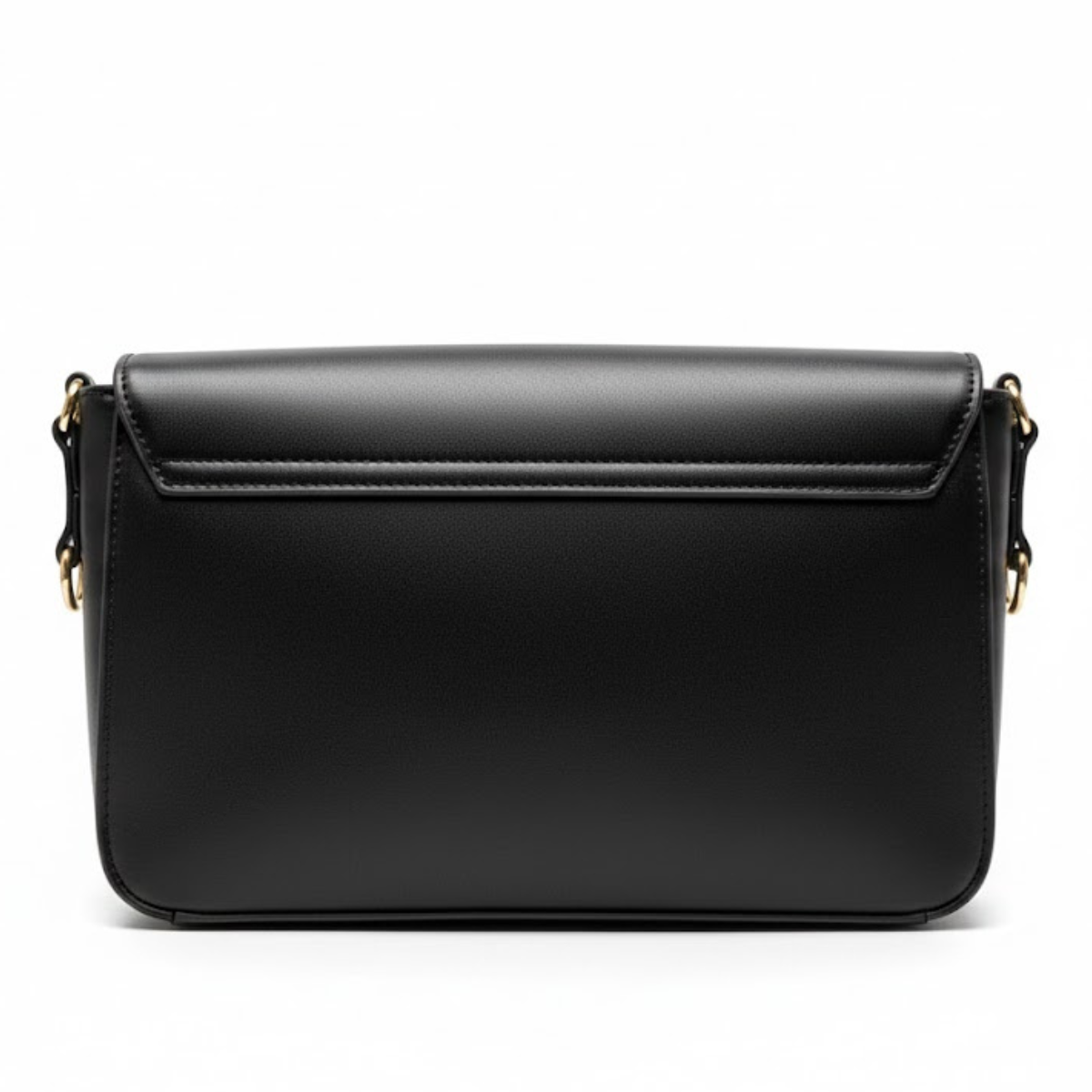 Tommy Hilfiger Pebbled Flap Crossbody Bag - BLK - Black