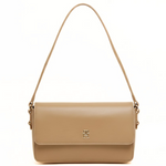 Tommy Hilfiger Pebbled Flap Crossbody Bag - TAN - Tan
