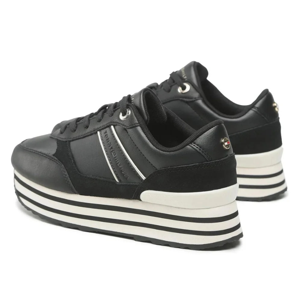 Tommy Hilfiger Platform Stripes Trainers Women’s - BLK