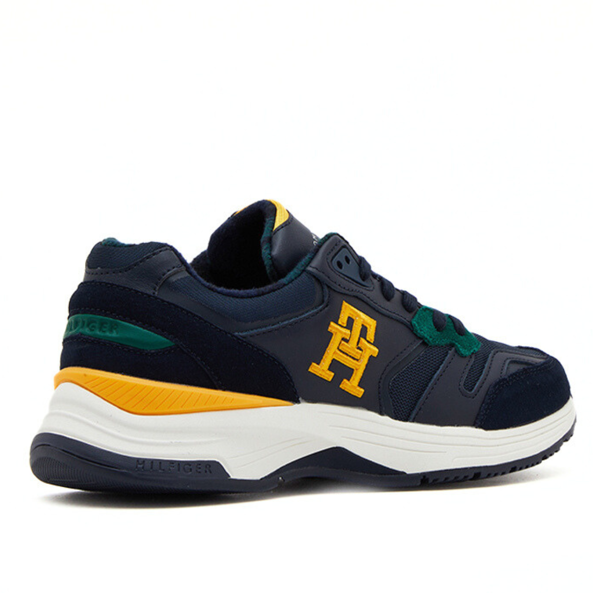 Tommy Hilfiger Prep Sneaker Leather Varsity FMOFM04285 - NVYYLW