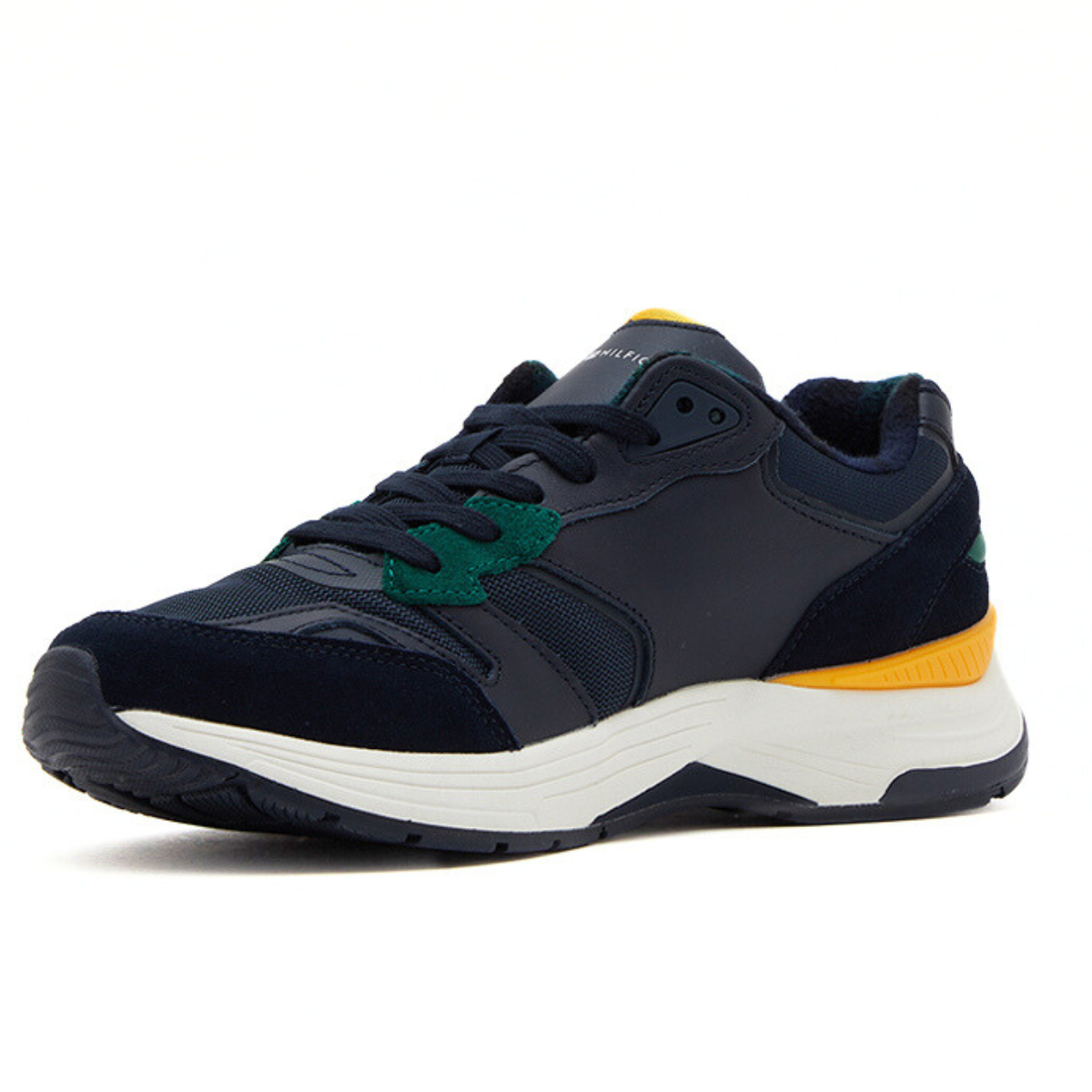 Tommy Hilfiger Prep Sneaker Leather Varsity FMOFM04285 - NVYYLW