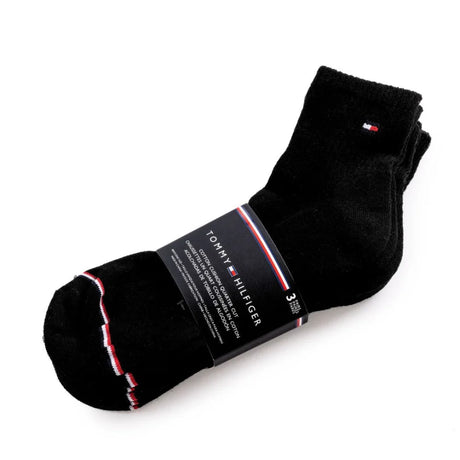 Tommy Hilfiger Quarter Top Socks 3-Pack - BLK - 3 Pairs / Black / OS