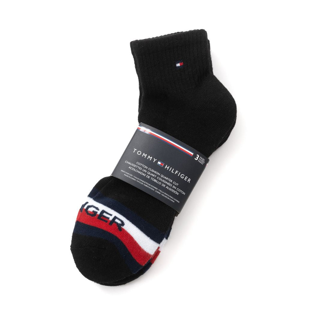 Tommy Hilfiger Quarter Top Socks 3-Pack - BLK