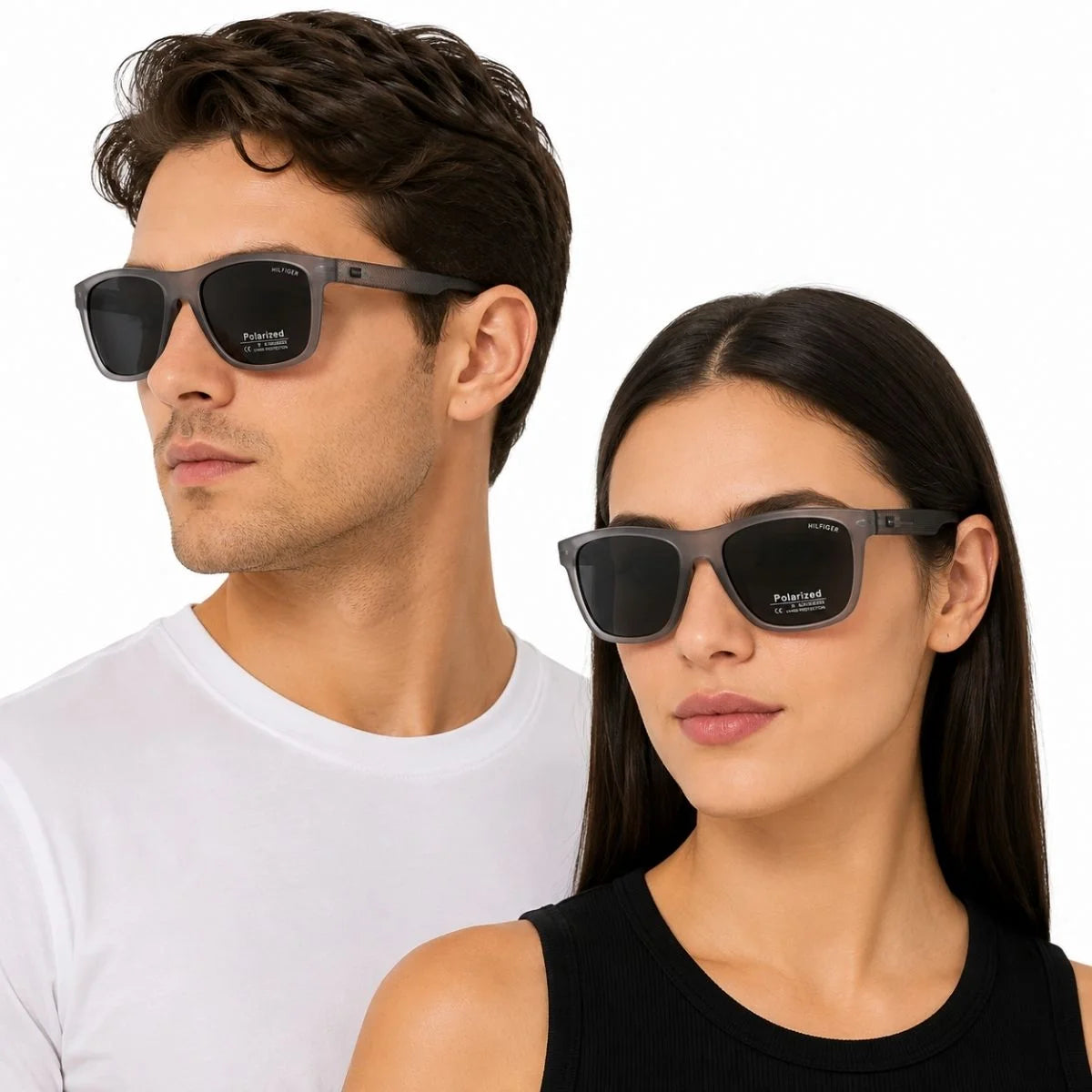 Tommy Hilfiger Rectangula Frame Sunglasses Unisex - TRL - Translucent