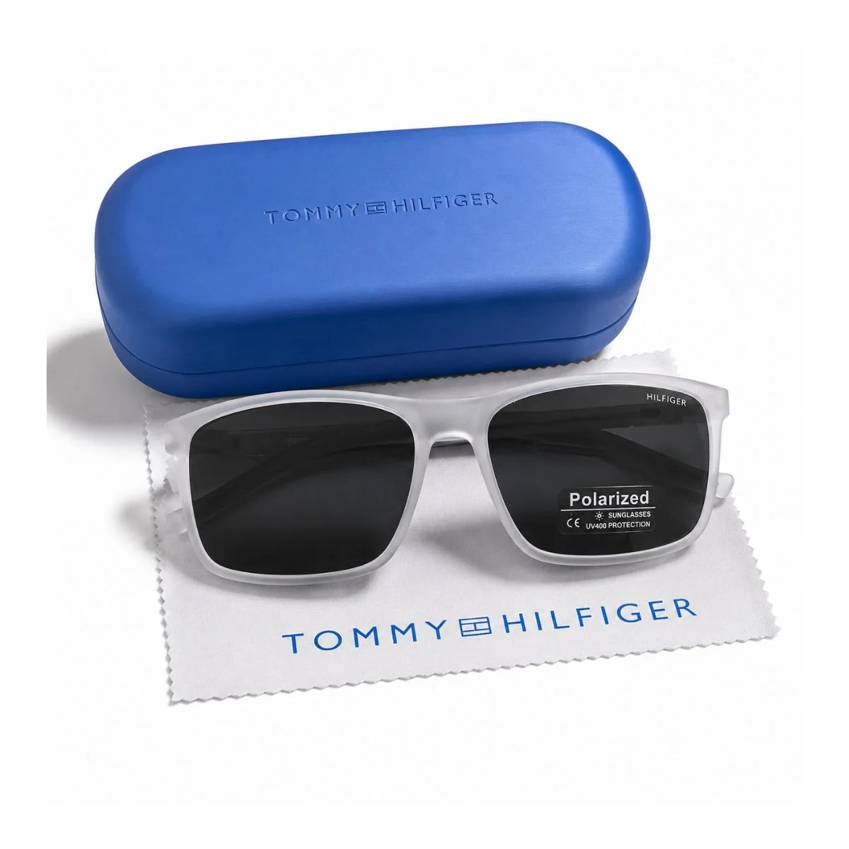 Tommy Hilfiger Rectangula Frame Sunglasses Unisex - TRL - Translucent