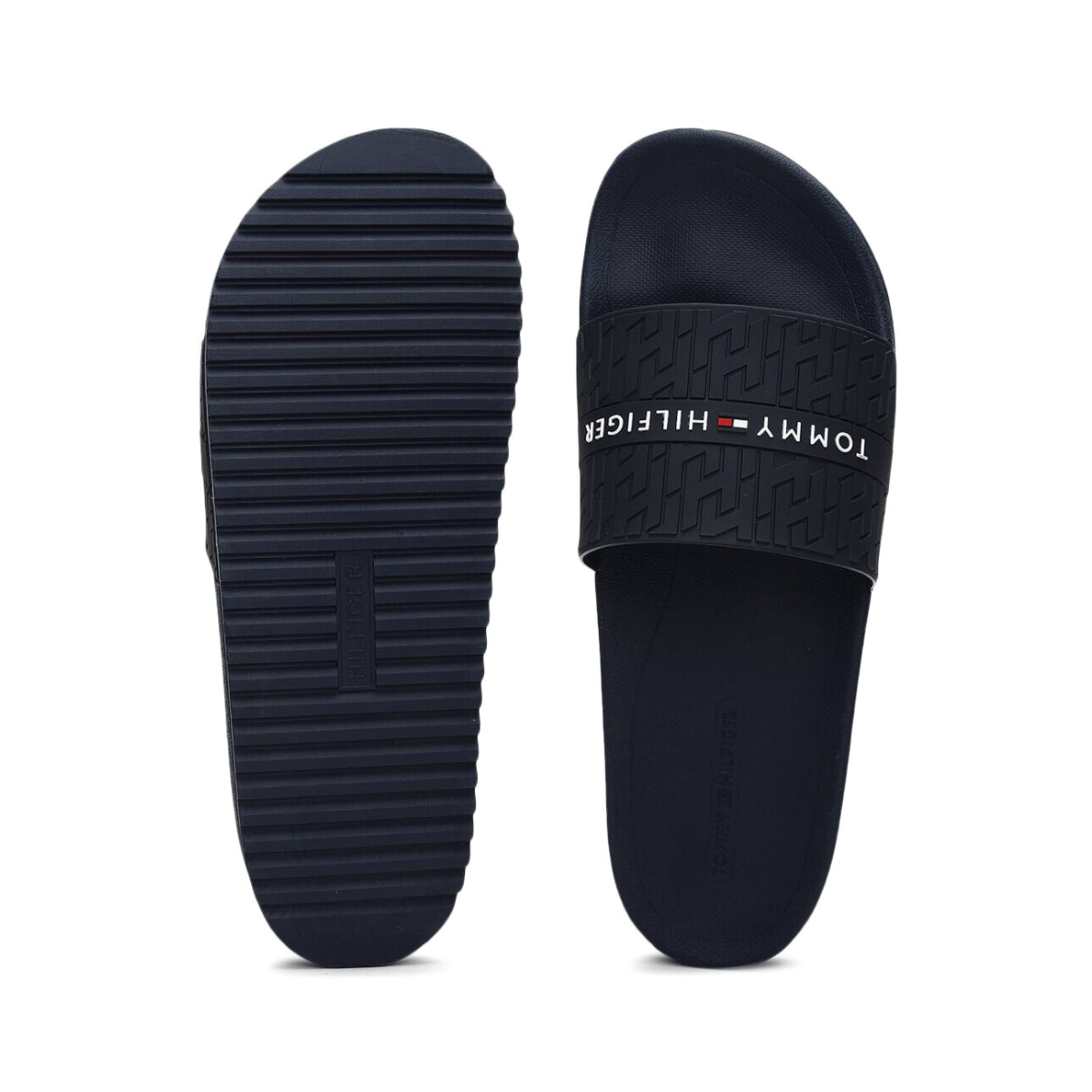 Tommy Hilfiger REID Slides with Embossed Logo NVY