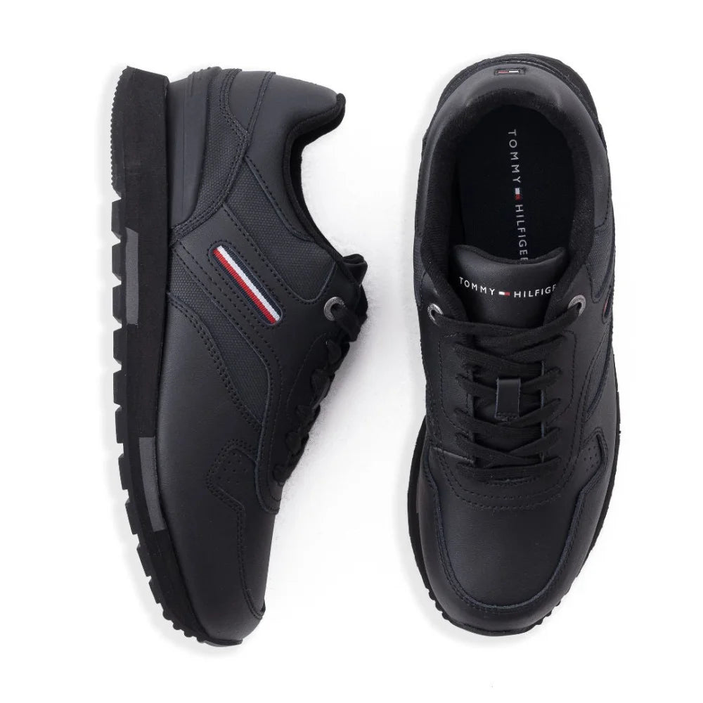 Tommy Hilfiger Retro Runner Leather WL Men FM0FM04320-BLK - Shoes