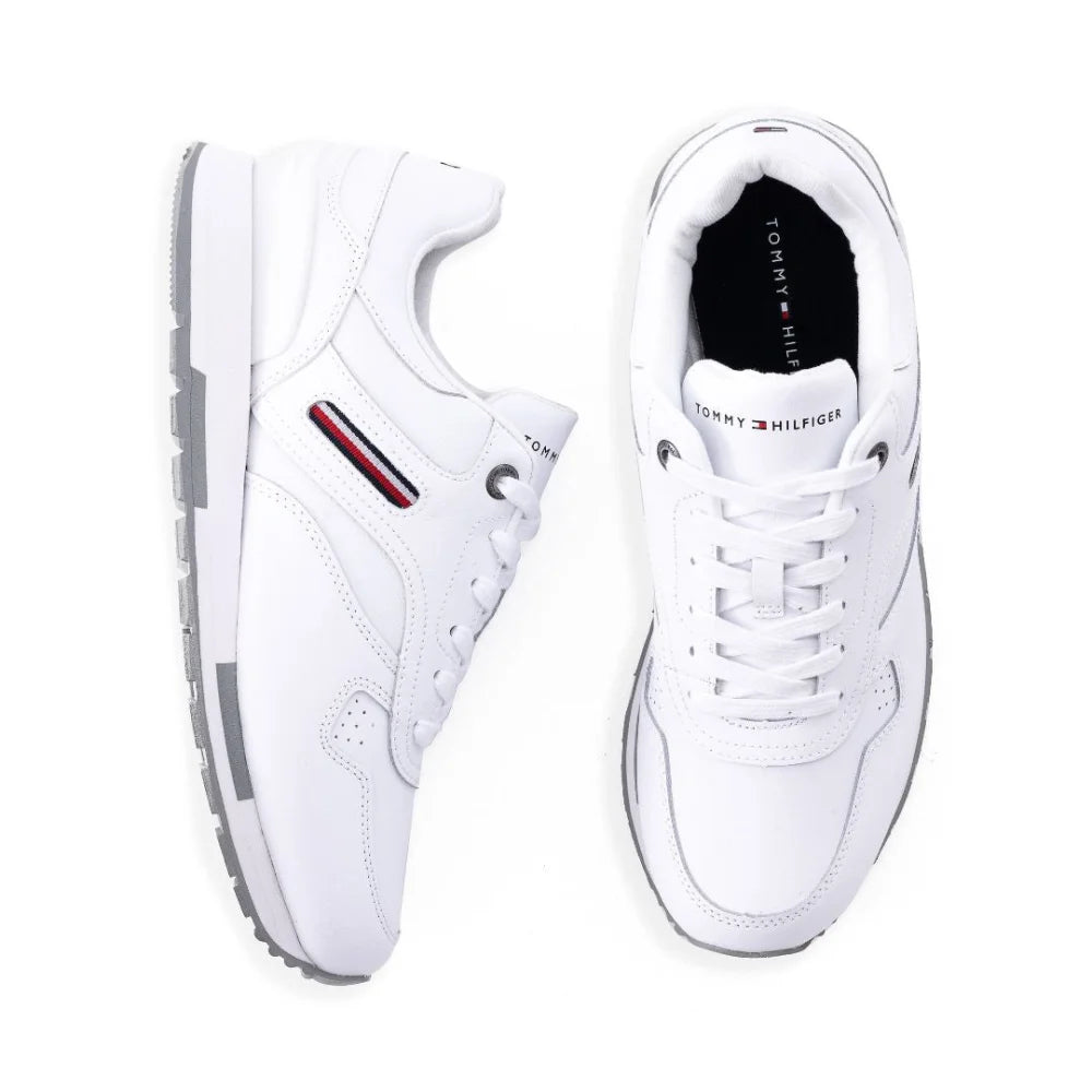 Tommy Hilfiger Retro Runner Leather WL Men FM0FM04320-WHT - Shoes