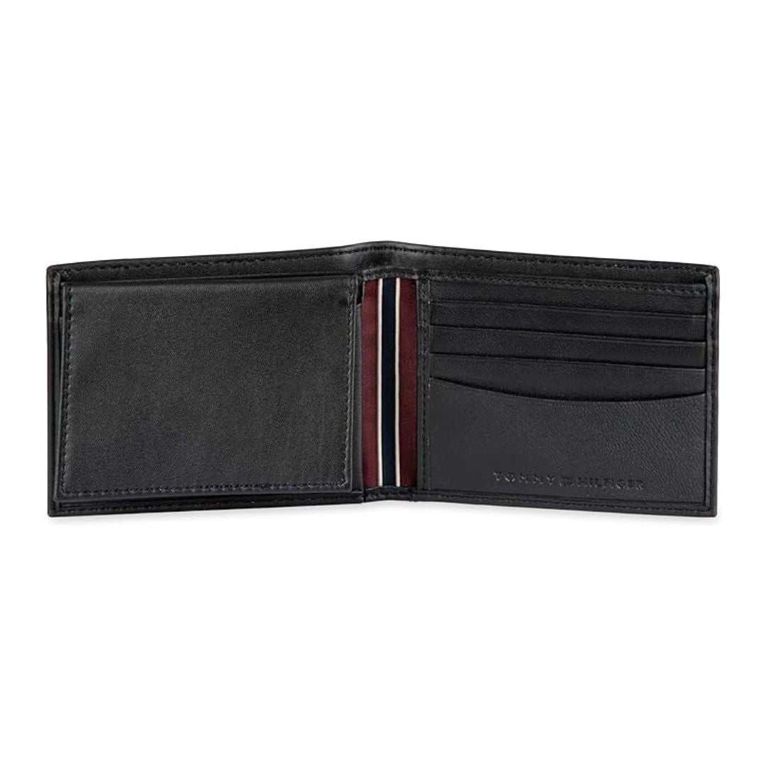 Tommy Hilfiger RFID Protection Hipster Valet Billfold Wallet Men - BLK - Black