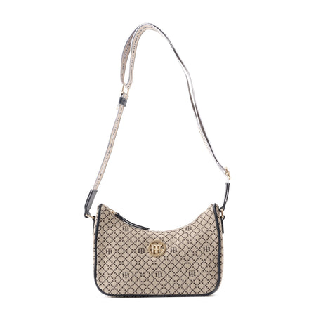 Tommy Hilfiger Riley All Over Monogram Baguette Bag - BEG - Beige