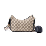 Tommy Hilfiger Riley All Over Monogram Baguette Bag - BEG - Beige