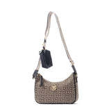 Tommy Hilfiger Riley All Over Monogram Baguette Bag - BEGBRN - Beige/Brown