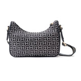 Tommy Hilfiger Riley All Over Monogram Baguette Bag - BLK - Black