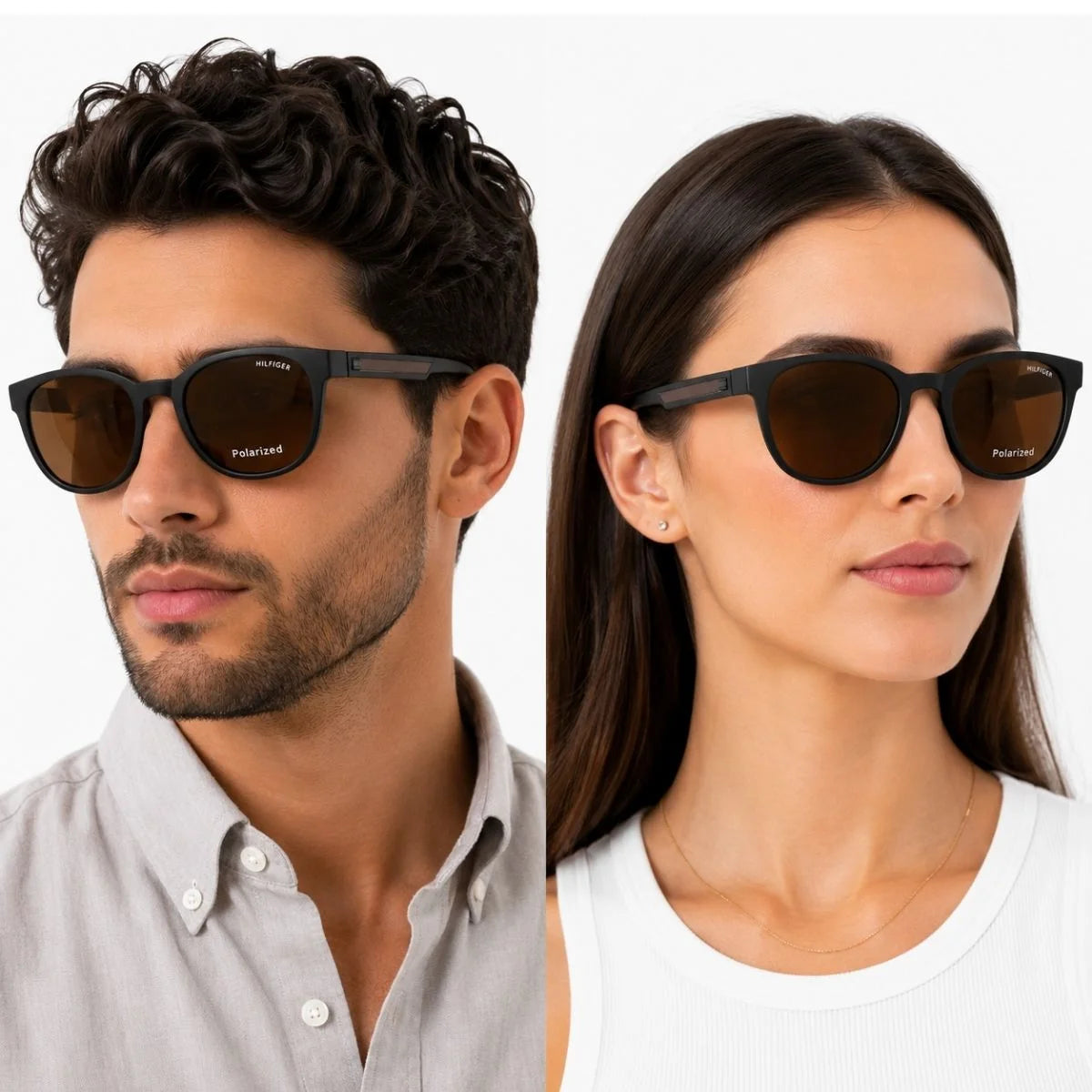 Tommy Hilfiger Round Phantos Frame Sunglasses Unisex - BRN - Brown