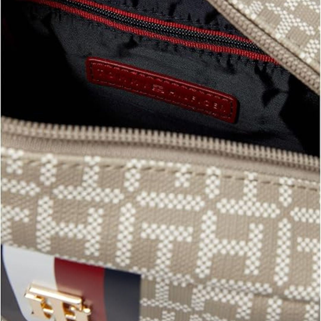 Tommy Hilfiger Rowan II Monogram Crossbody - BEG - Beige