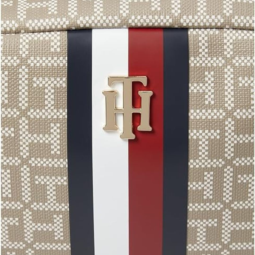 Tommy Hilfiger Rowan II Monogram Crossbody - BEG - Beige
