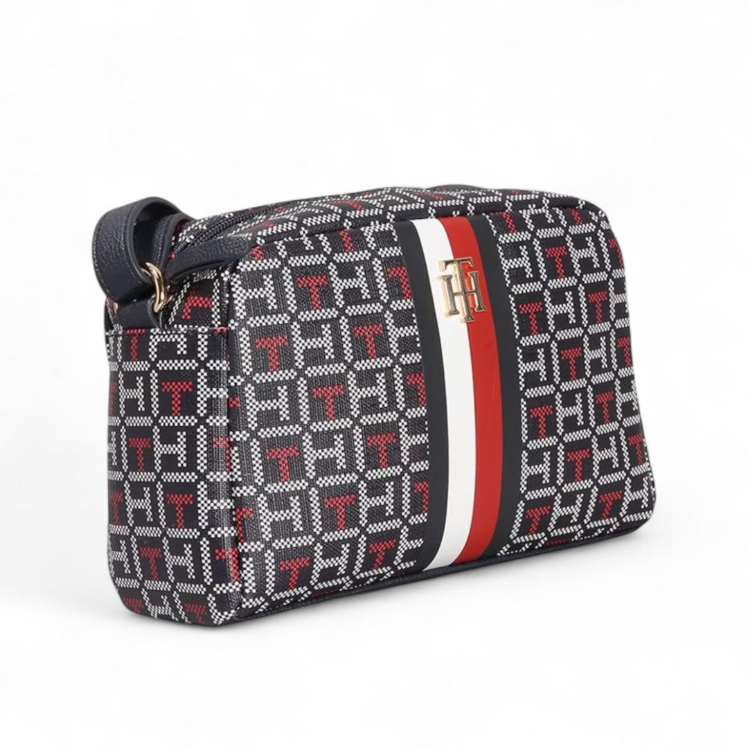 Tommy Hilfiger Rowan II Monogram Crossbody - NVYRED - Navy
