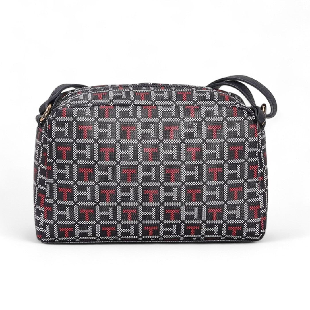 Tommy Hilfiger Rowan II Monogram Crossbody - NVYRED - Navy