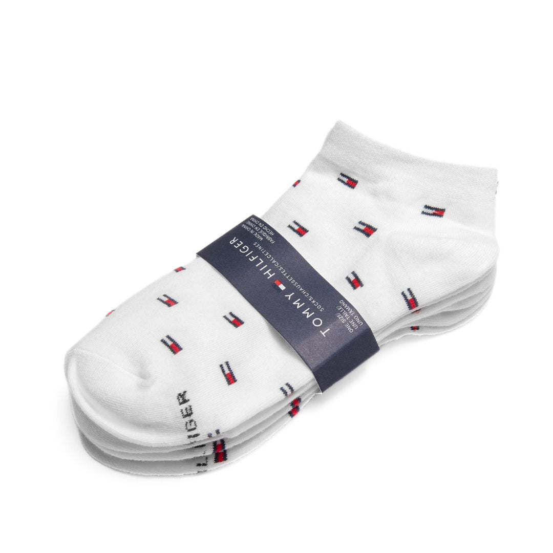 Tommy Hilfiger Scattered Mini Flag 3-Pack Socks - WHT - 3 Pairs / White / OS