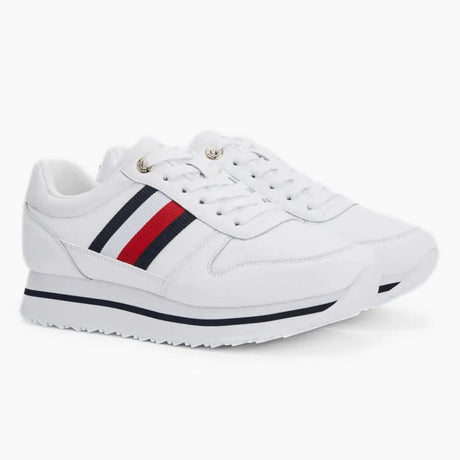 Tommy Hilfiger Signature Running Shoes With Strap Women’s - WHT