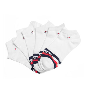 Tommy Hilfiger Stripes Logo 3-Pack Socks - WHT - 3 Pairs / White / OS