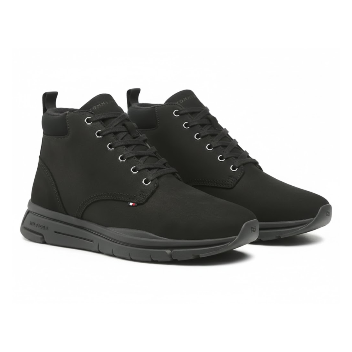 Tommy Hilfiger Suede Warm Lined Cleat Lace-Up BOOT Men - BLK - Black / 38