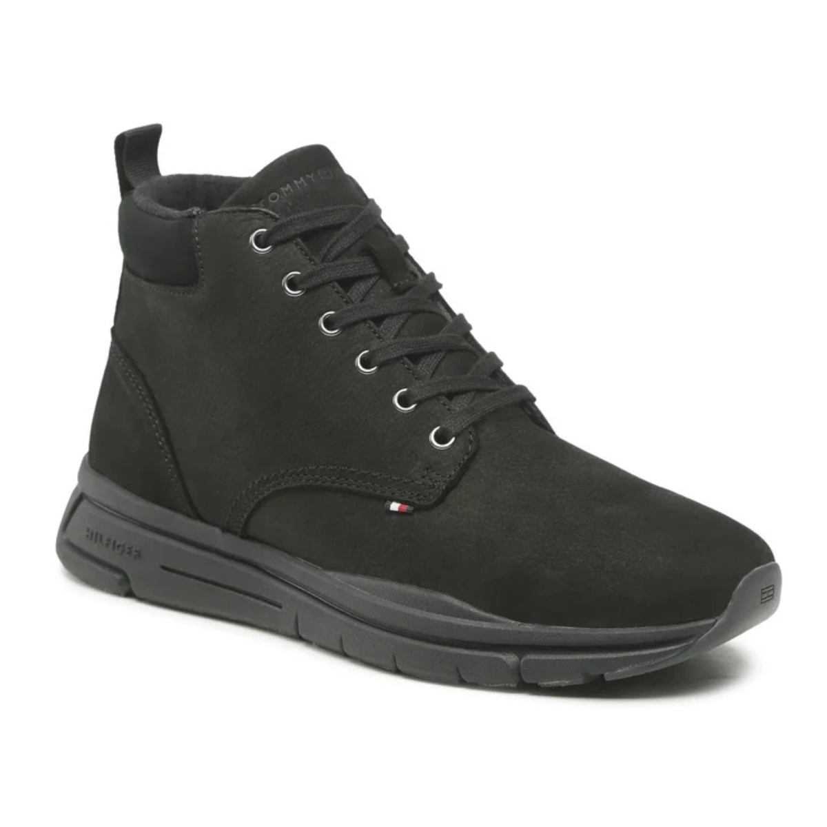 Tommy Hilfiger Suede Warm Lined Cleat Lace-Up BOOT Men - BLK