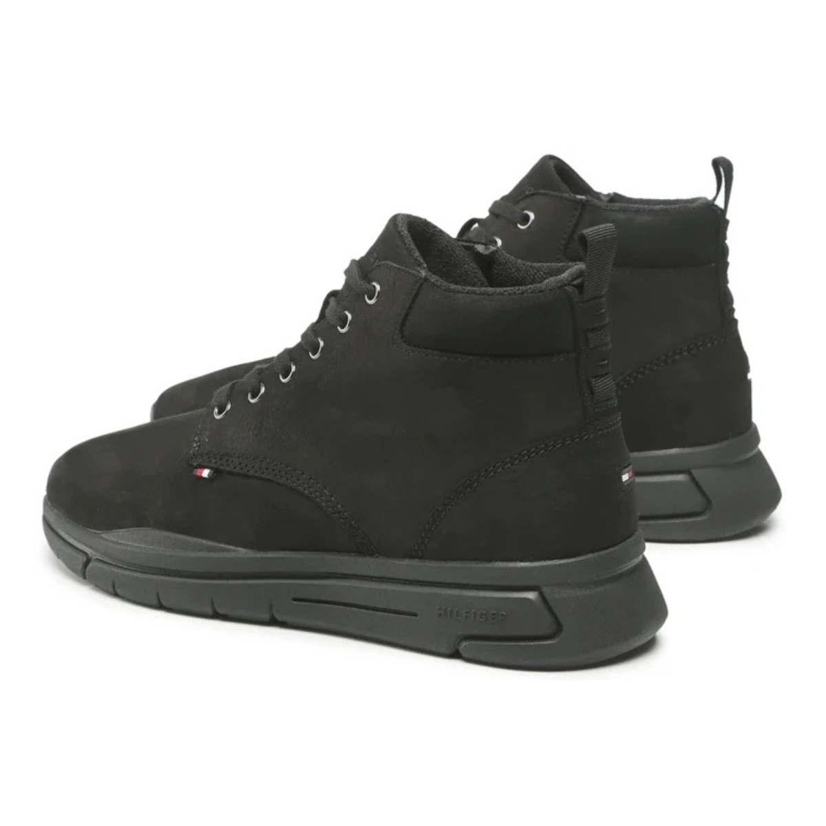 Tommy Hilfiger Suede Warm Lined Cleat Lace-Up BOOT Men - BLK