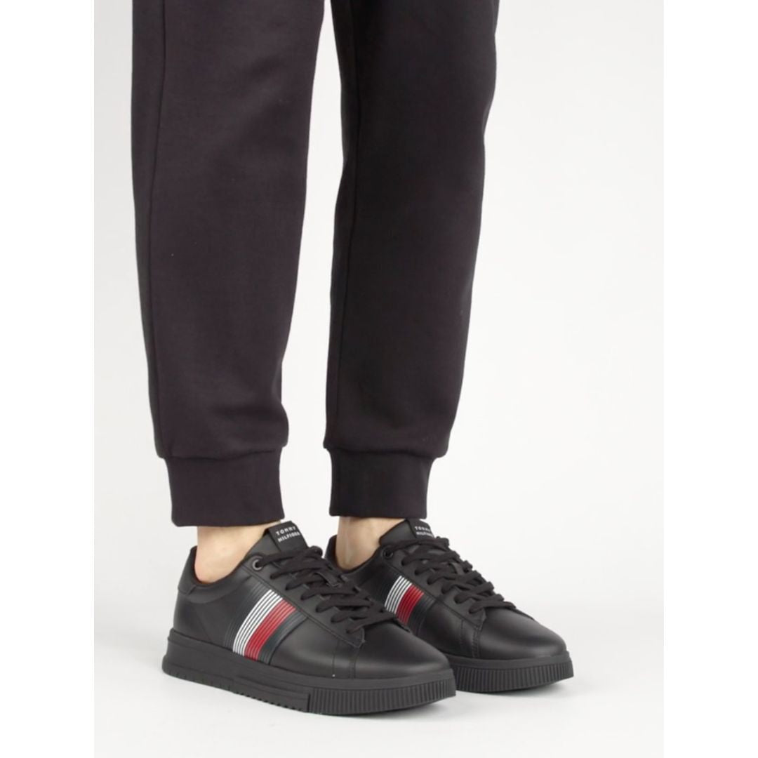 Tommy Hilfiger Supercup Lth Seasonal Sneakers FM0FM05129-BLK