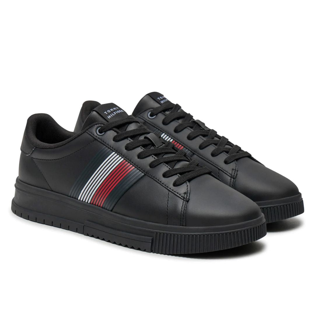 Tommy Hilfiger Supercup Lth Seasonal Sneakers FM0FM05129-BLK