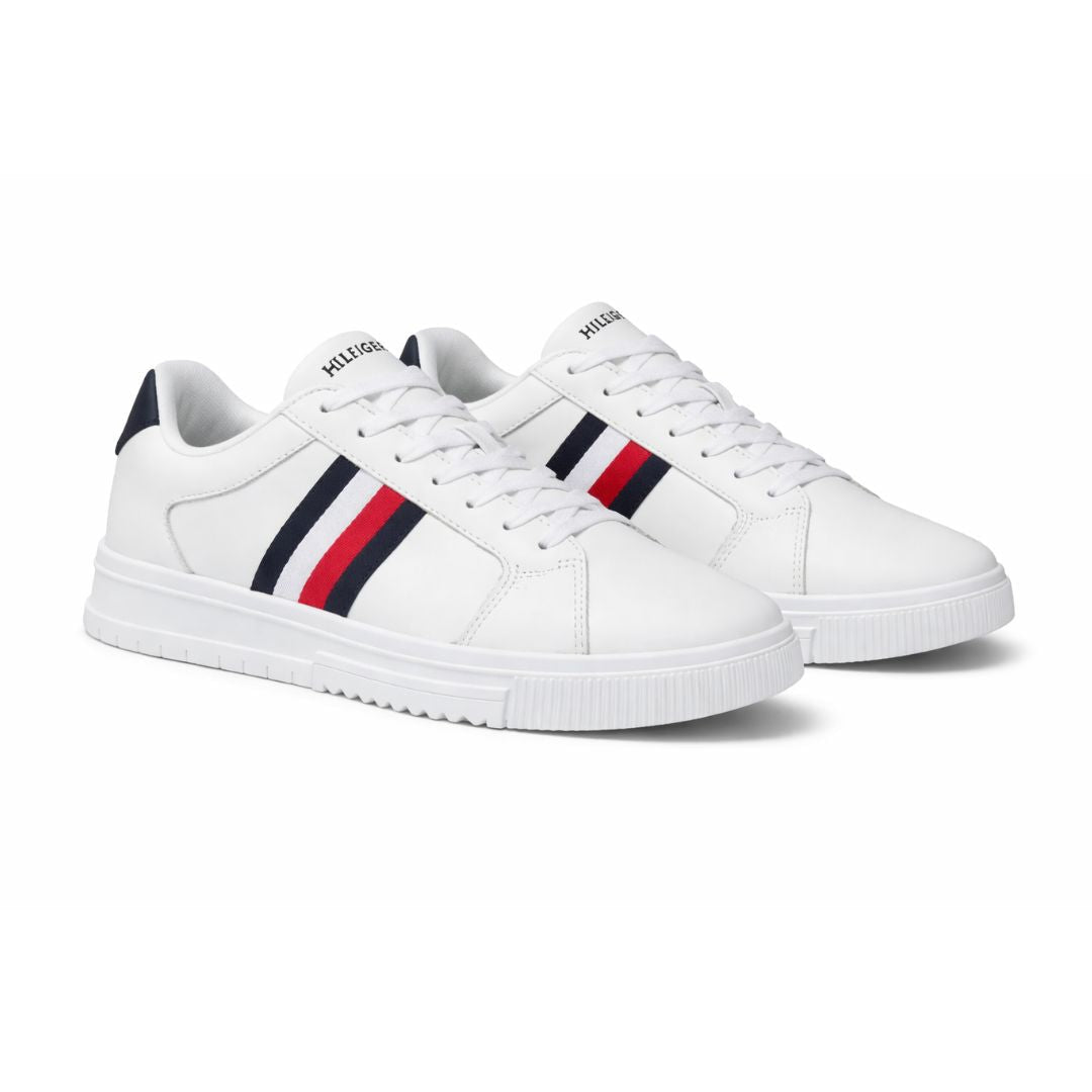Tommy Hilfiger Supercup Lth Stripes Ess Sneakers FM0FM04895-WHT