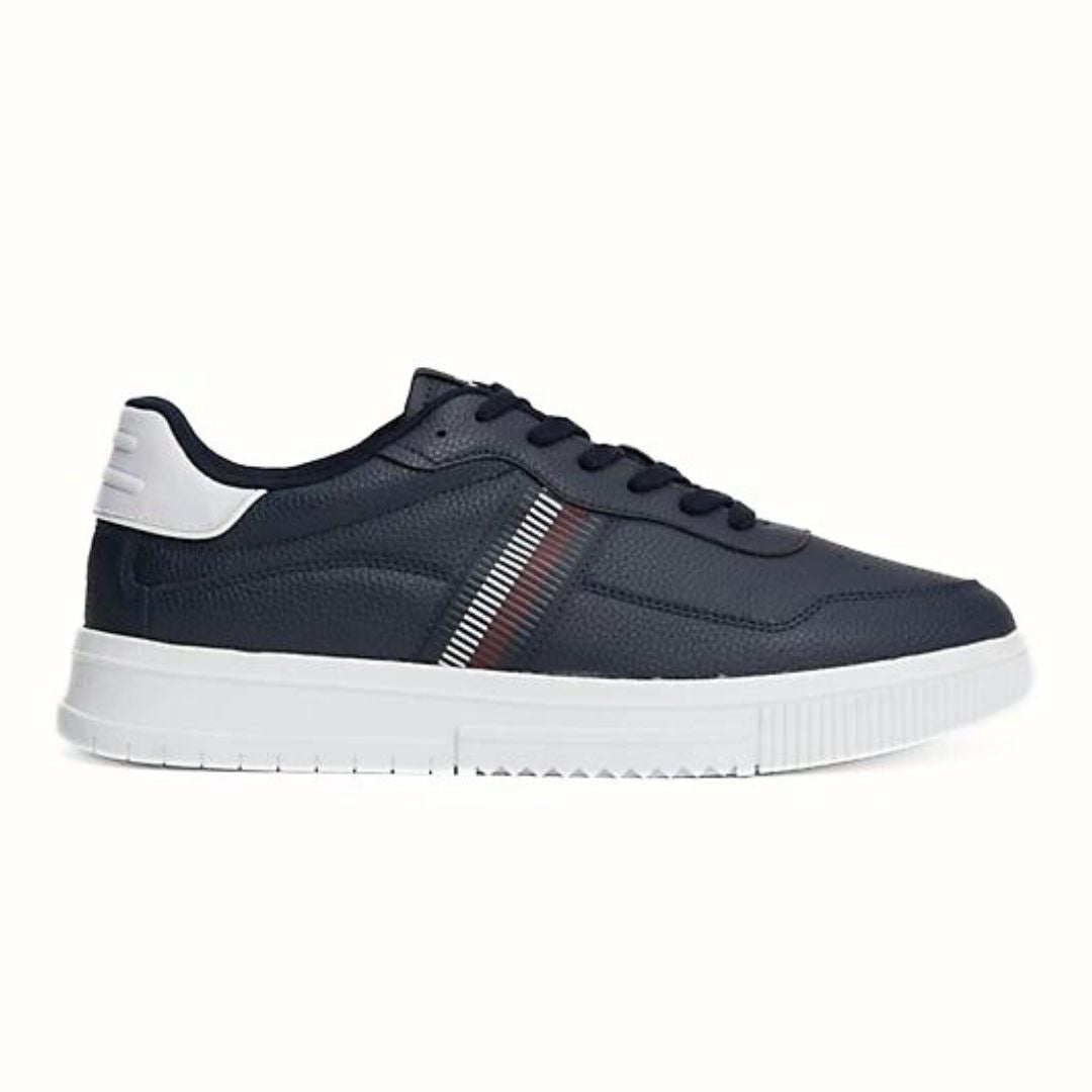 Tommy Hilfiger Supercup Stripes Tumbled LTH Sneakers Men FM0FM05300-NVY - Navy / 41