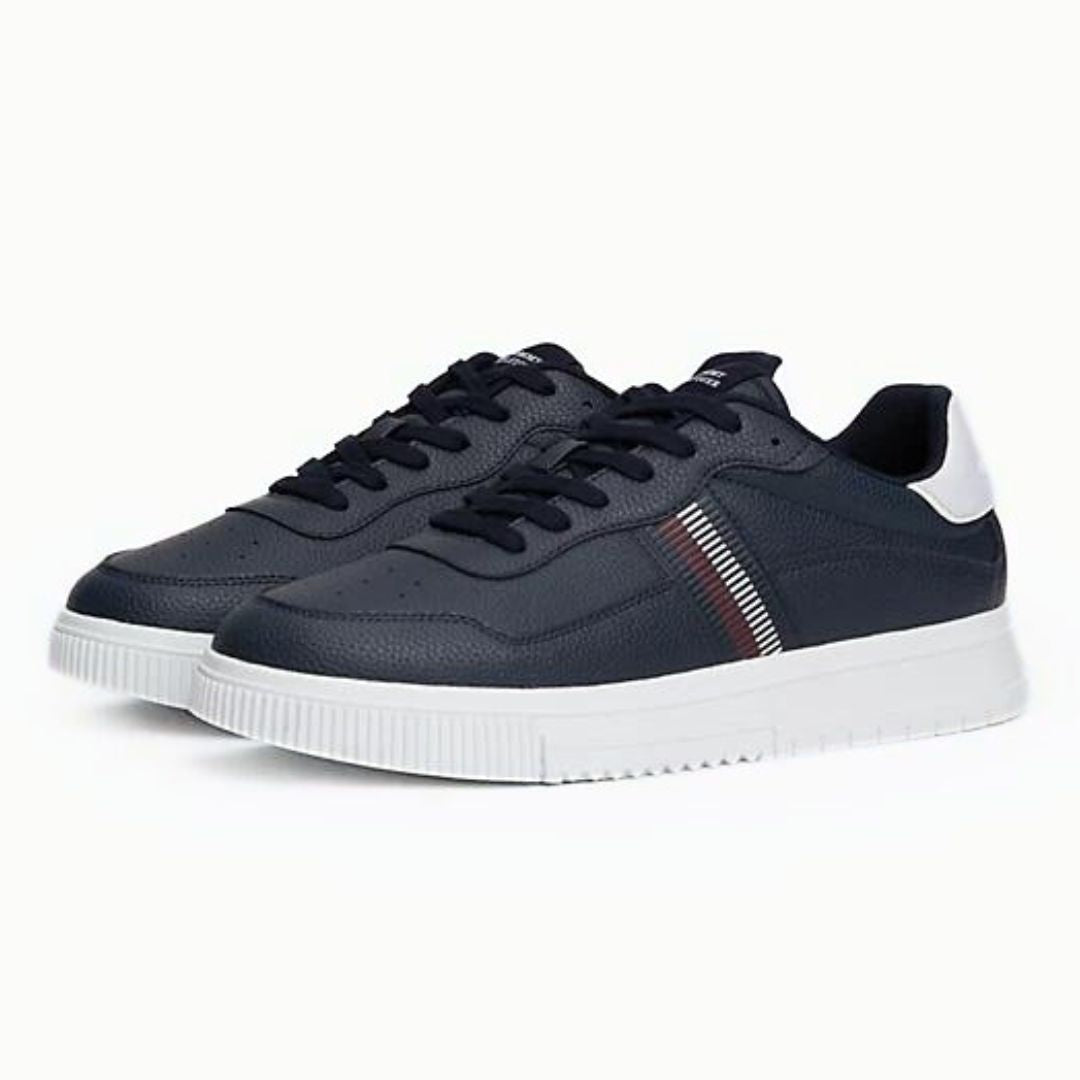 Tommy Hilfiger Supercup Stripes Tumbled LTH Sneakers Men FM0FM05300-NVY