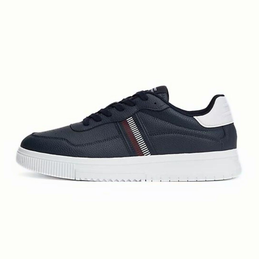 Tommy Hilfiger Supercup Stripes Tumbled LTH Sneakers Men FM0FM05300-NVY