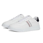 Tommy Hilfiger Supercup Stripes Tumbled LTH Sneakers Men FM0FM05300-WHT