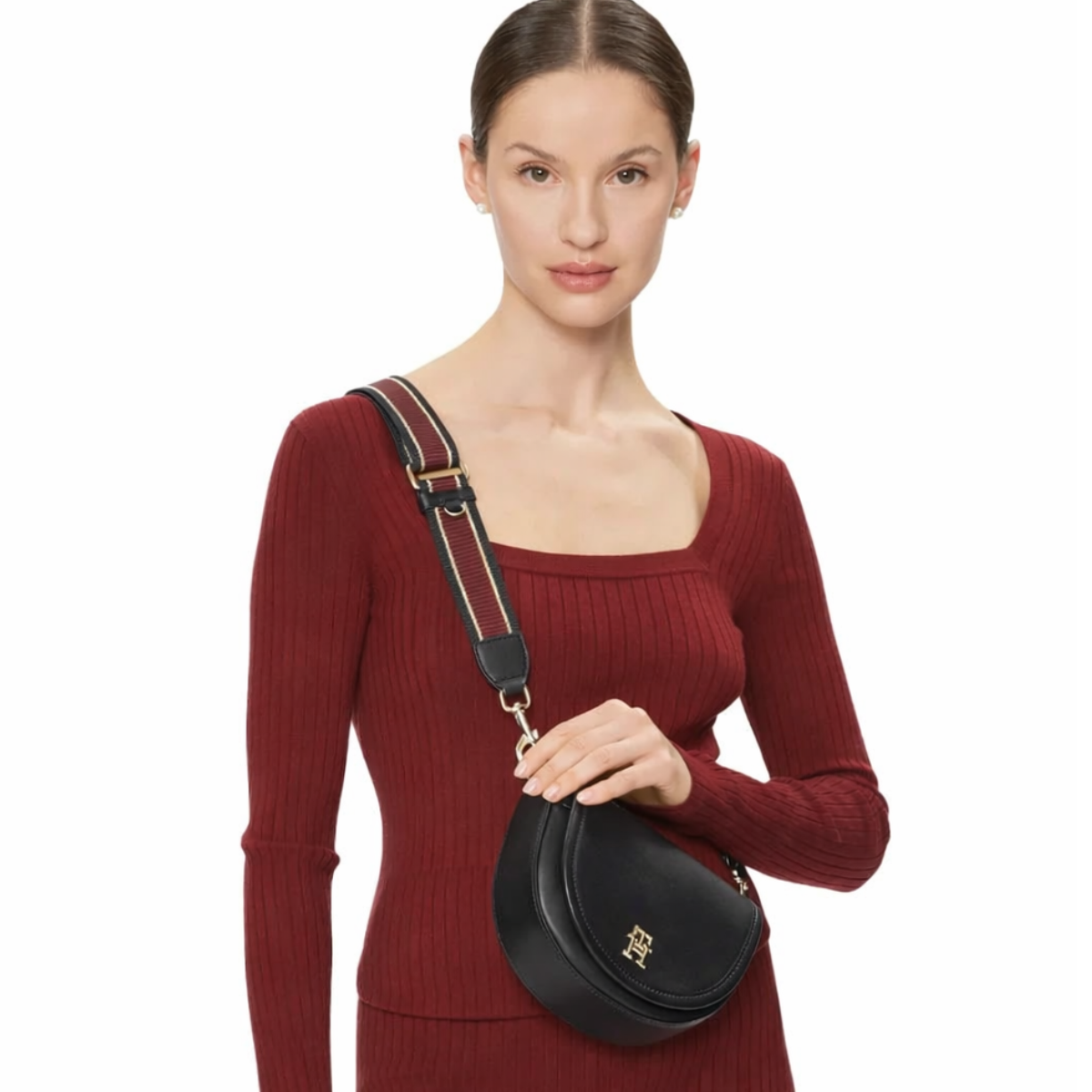 Tommy Hilfiger Th City Summer Saddle Bag AW0AW14877- BLK - Black