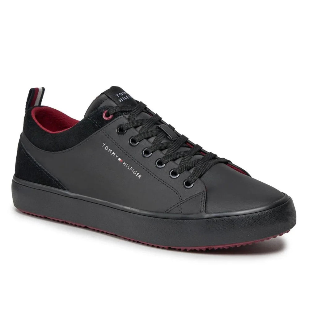 Tommy Hilfiger TH Hi VULC Cleat Low LTH Mix Men FM0FM04884 - BLK - Shoes