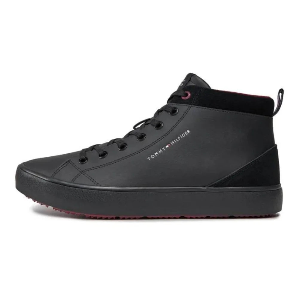 Tommy Hilfiger TH Hi Vulc Cleat LTH Mix Sneaker Men - BLKBLK Shoes