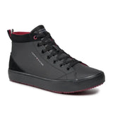 Tommy Hilfiger TH Hi Vulc Cleat LTH Mix Sneaker Men - BLKBLK Shoes