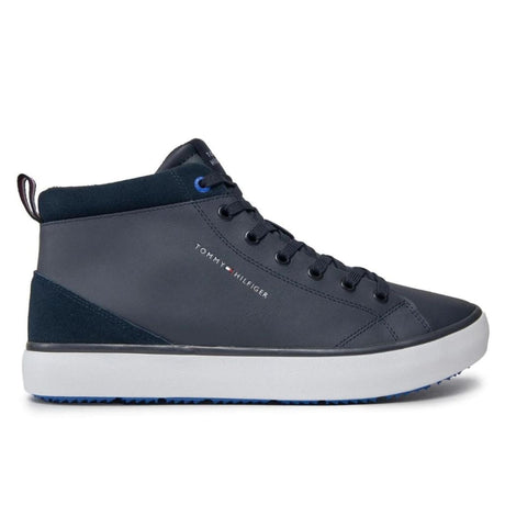 Tommy Hilfiger TH Hi Vulc Cleat LTH Mix Sneaker Men - NVY 40 / Navy Shoes