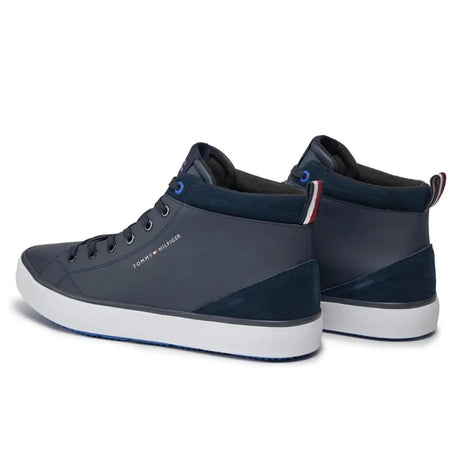 Tommy Hilfiger TH Hi Vulc Cleat LTH Mix Sneaker Men - NVY Shoes