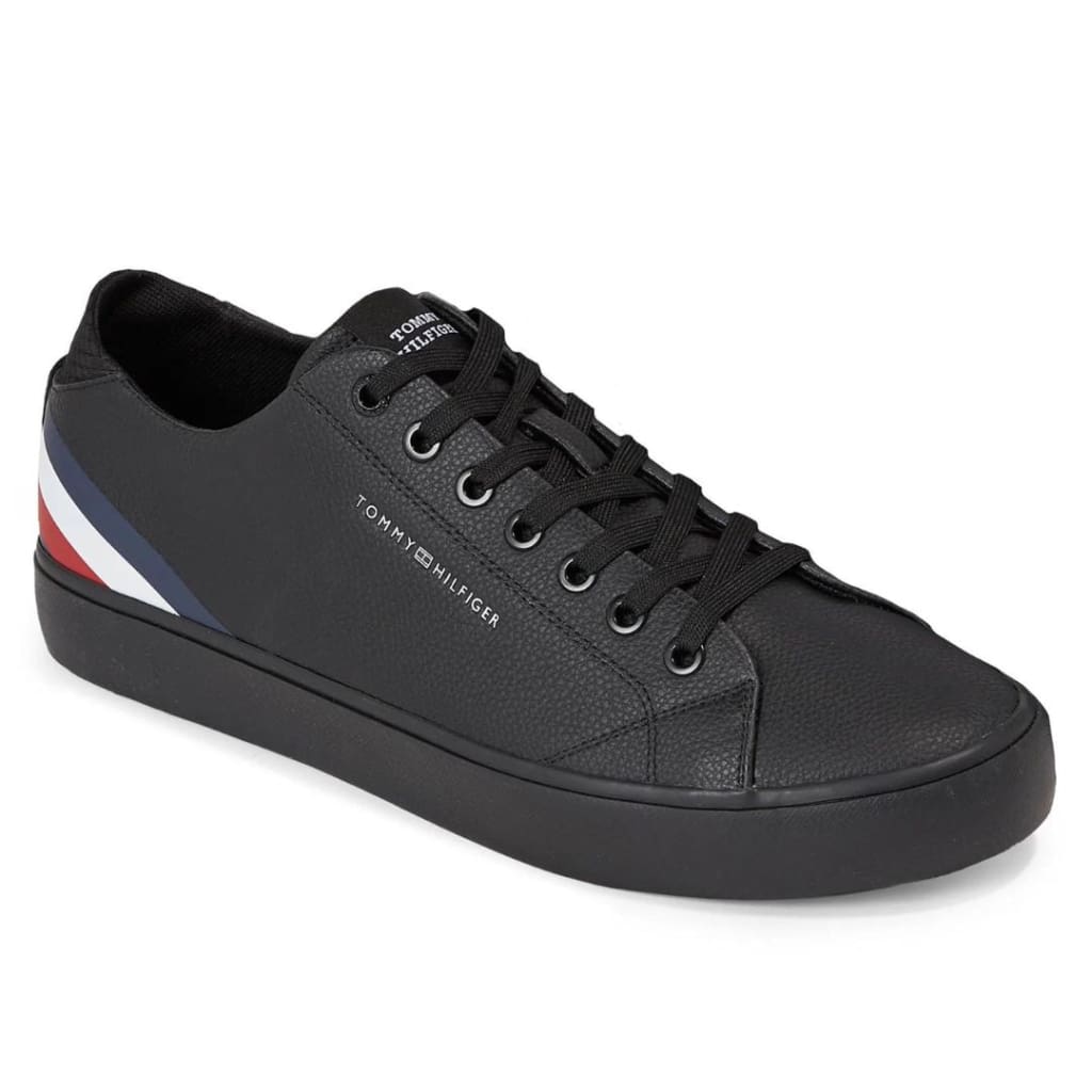 Tommy Hilfiger Th Hi Vulc Core Low LTH Stripes Sneaker Men - BLK Shoes
